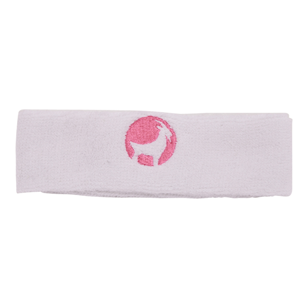 Sweatband Hair | White/Pink