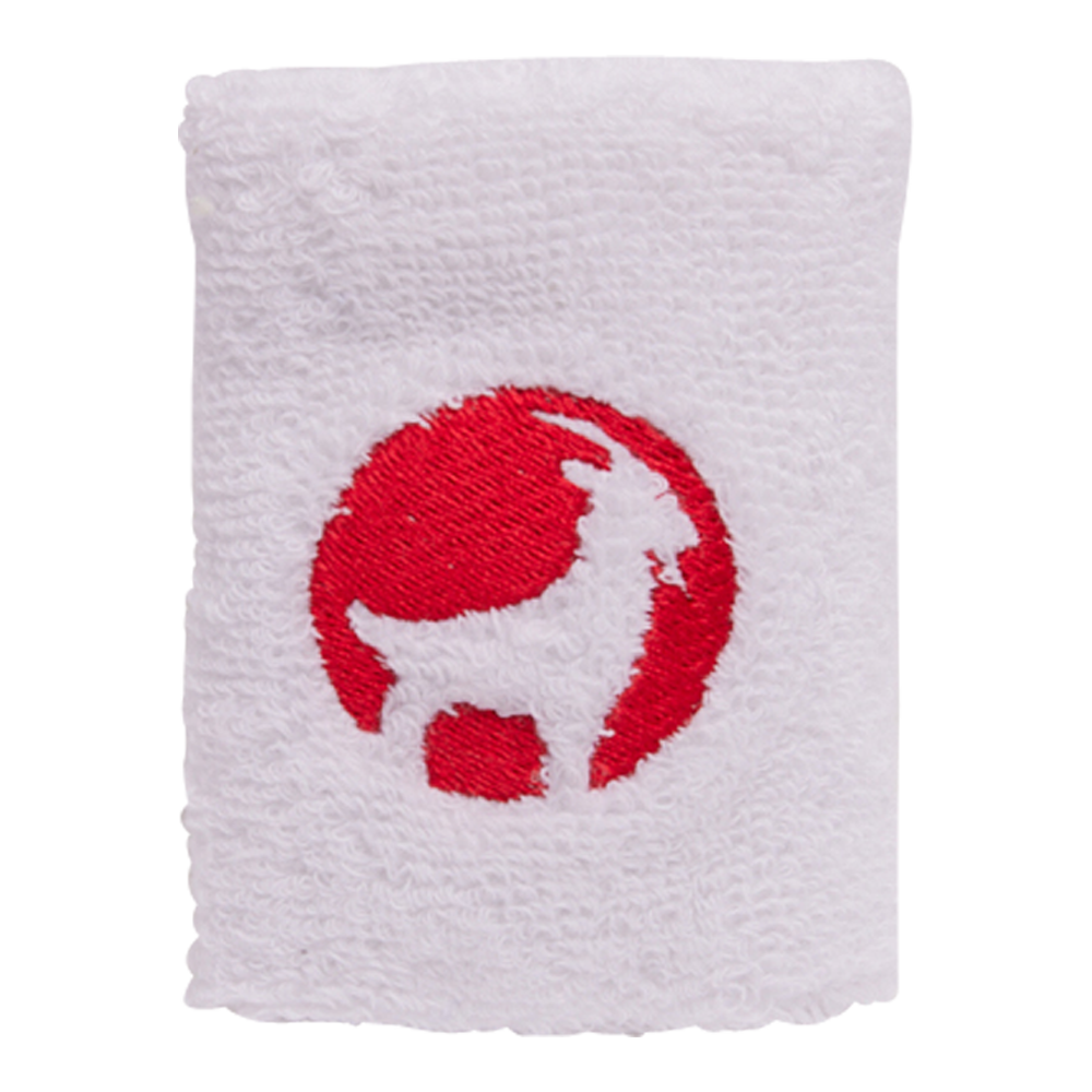 Sweatband Wrist | White/Red