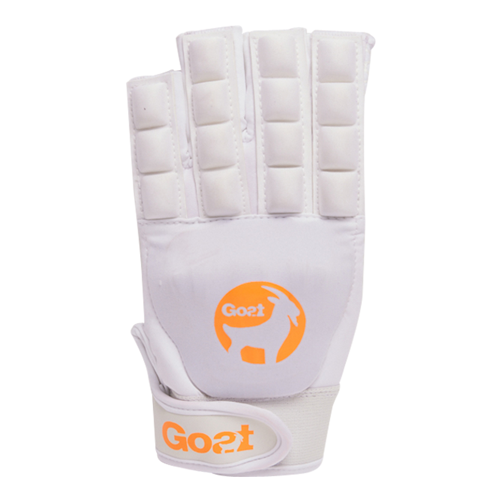 GOAT® Glove Half Finger | White/Orange