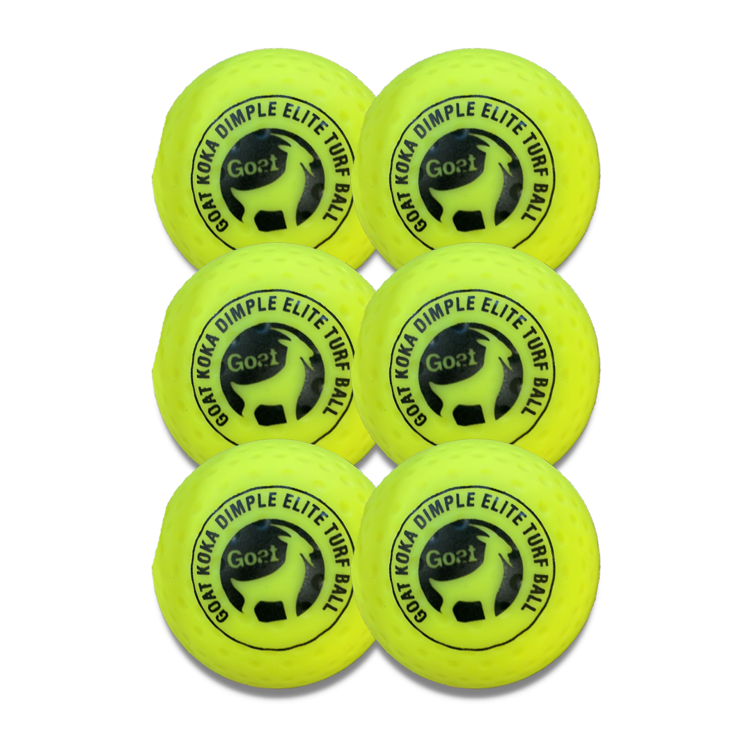 6-pack KOKA Dimple Elite Turf Ball | Yellow