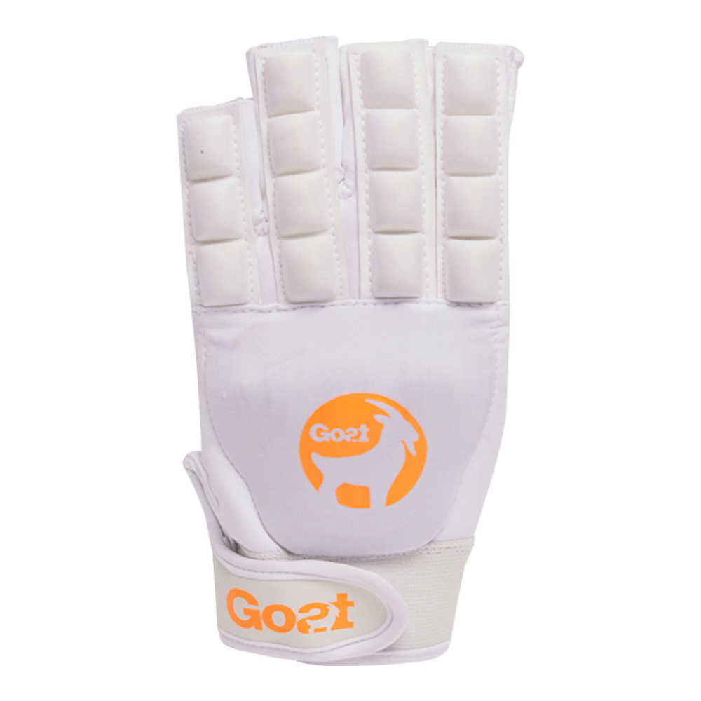 Glove Half Finger | White/Orange
